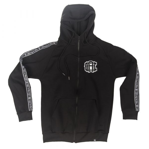 ”AHC” Black Zipped Hoodie