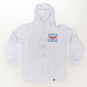 ”Worldwide” White Zipped Hoodie
