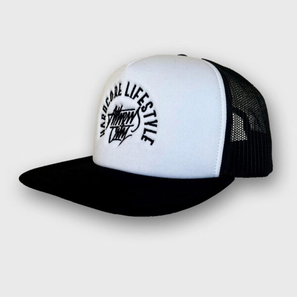 "Hardcore Lifestyle" White Snapback Hat