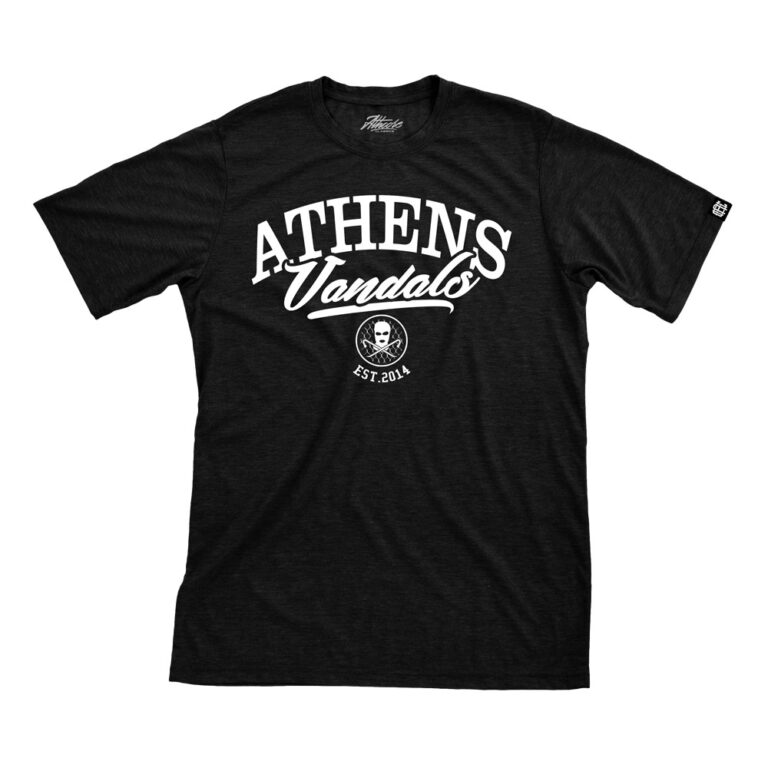 Athens Vandals Black TShirt Athens Hardcore