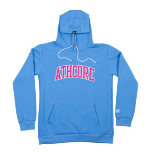 "Athcore" Blue Embroidered Hoodie