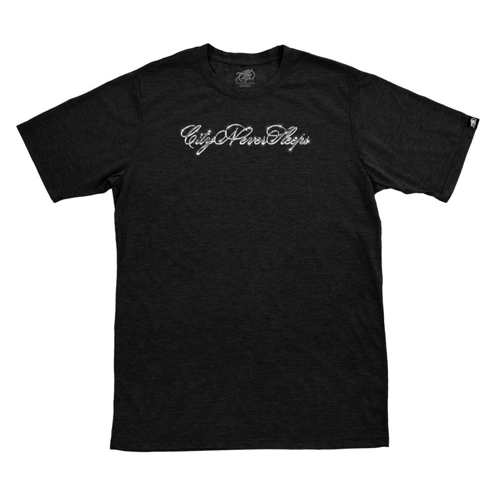 “Chrome Logo” Black T-Shirt - Athens Hardcore