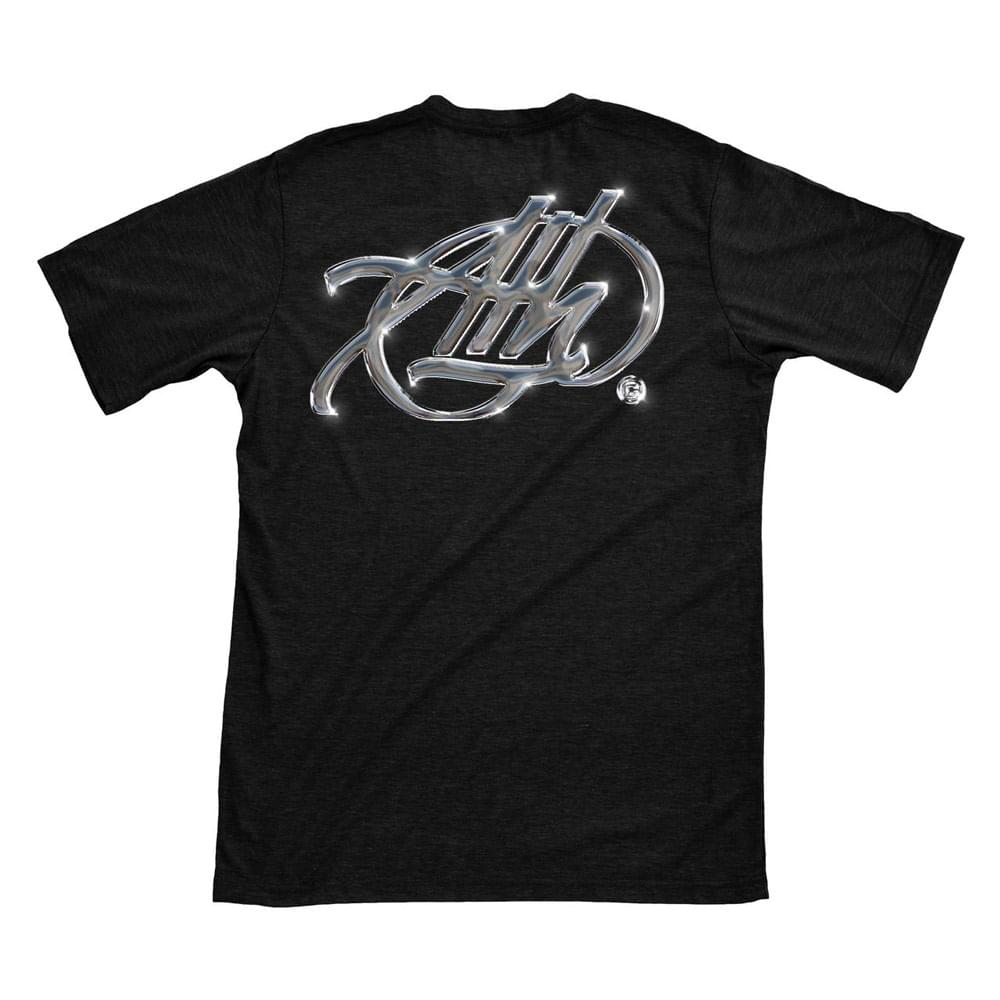 “Chrome Logo” Black T-Shirt - Athens Hardcore