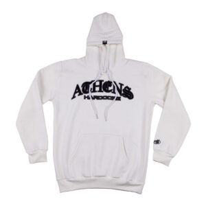 "Athens Gothic” White Hoodie