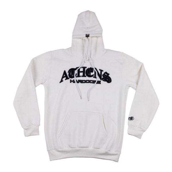 "Athens Gothic” White Hoodie