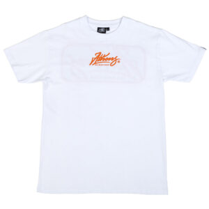 ”Orange Camo” White T-Shirt