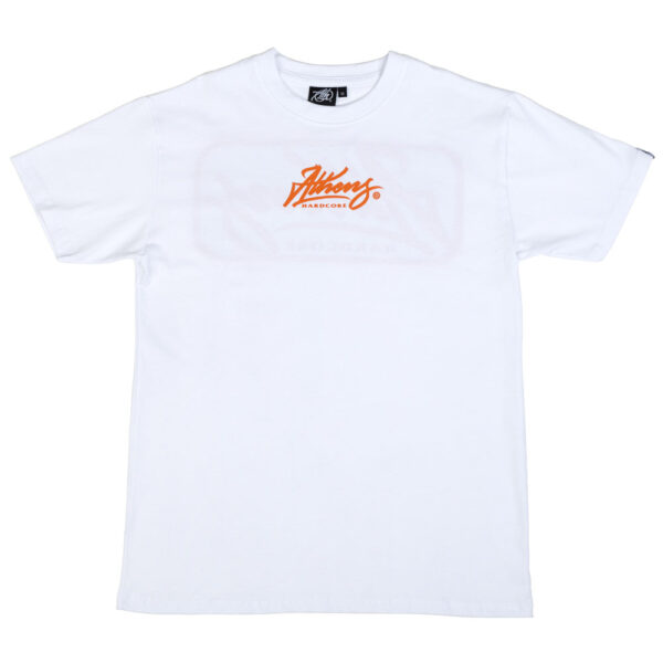 ”Orange Camo” White T-Shirt