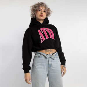 ”Ath” Crop Black Hoodie