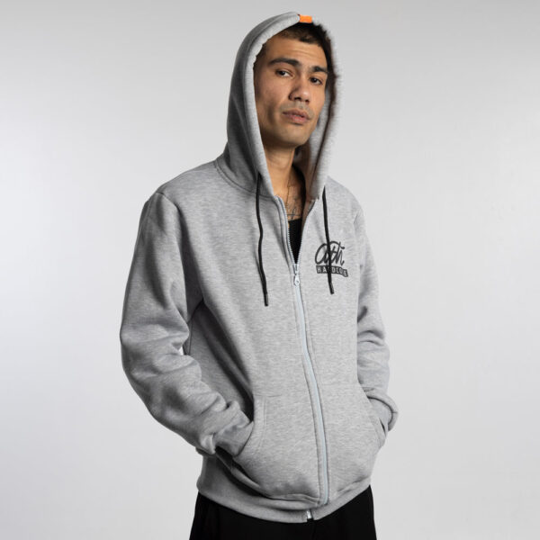 ”Logos” Grey Zipped Hoodie