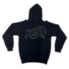 ”Ath logo” Reflective Black Hoodie - Image 2