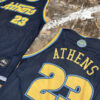 "Athens Calligraphy" Deep Blue Logo Jersey - Image 2
